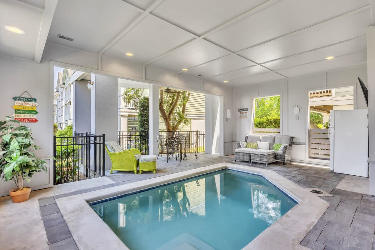 Private Pool with Fence