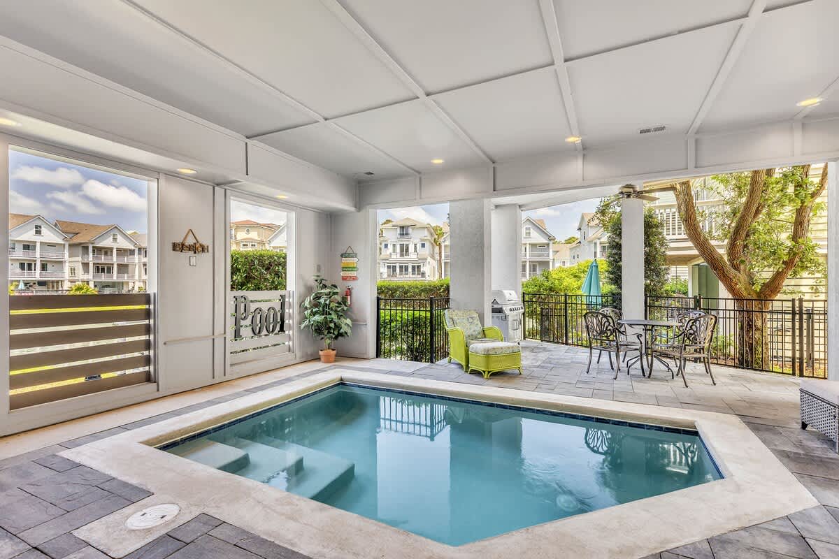 Private Pool with Fence