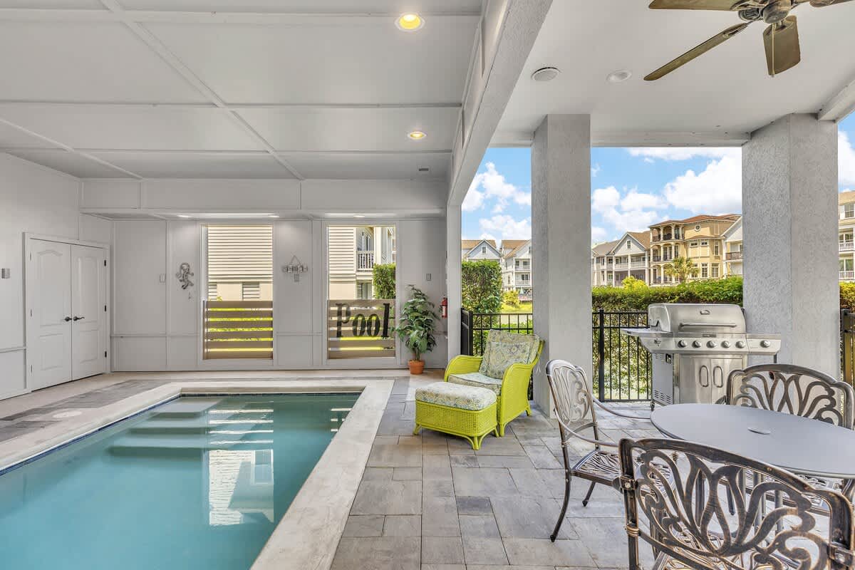 Private Pool with Fence