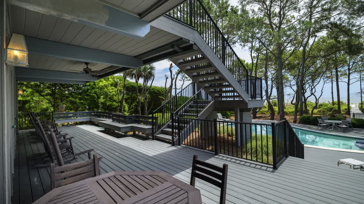 Second Level of Large Deck Overlooking Ocean and Private Pool!