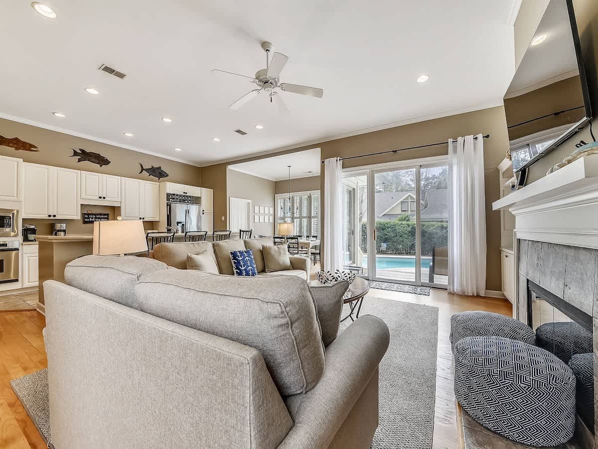 Living Room with Access to Pool Deck
