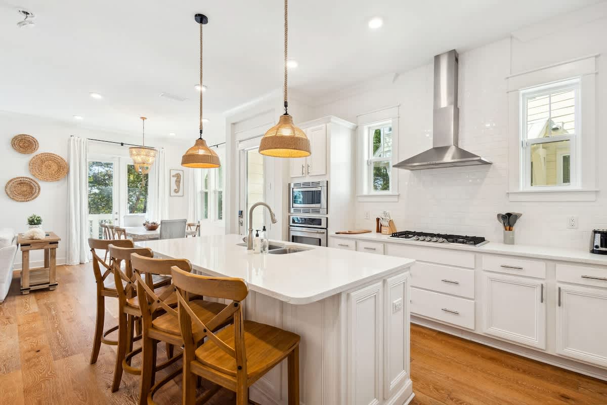 Gourmet kitchen.