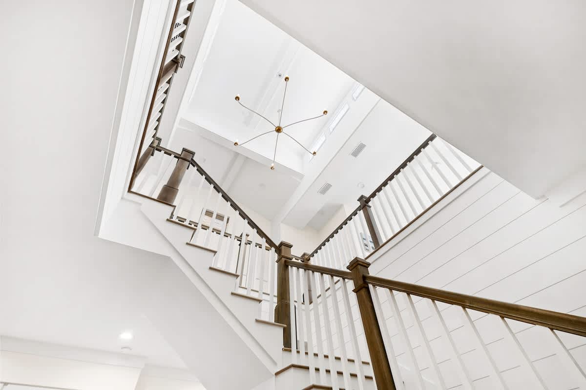 Stairs up to third floor.