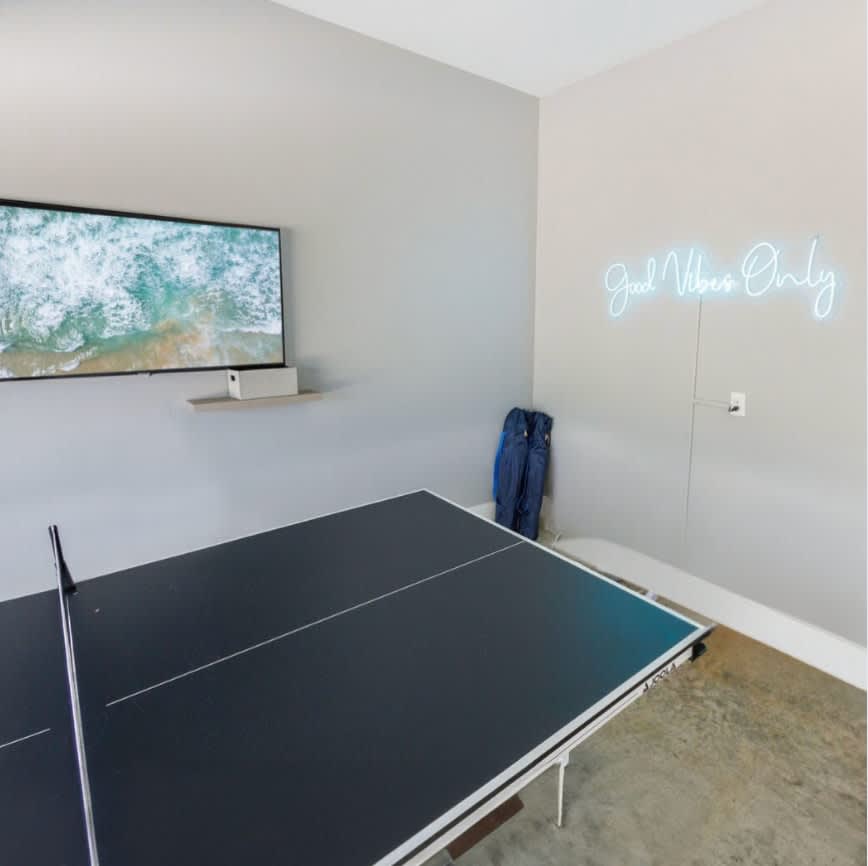 Gameroom in garage!