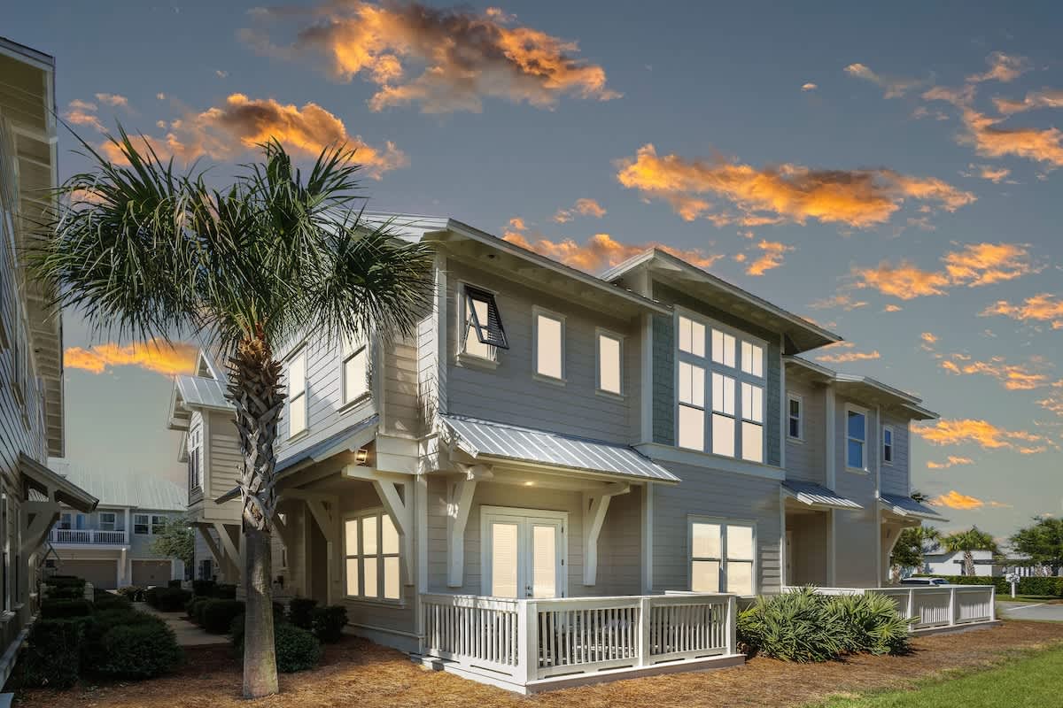Enjoy the colors of the evening sky with a nightcap on your private patio.