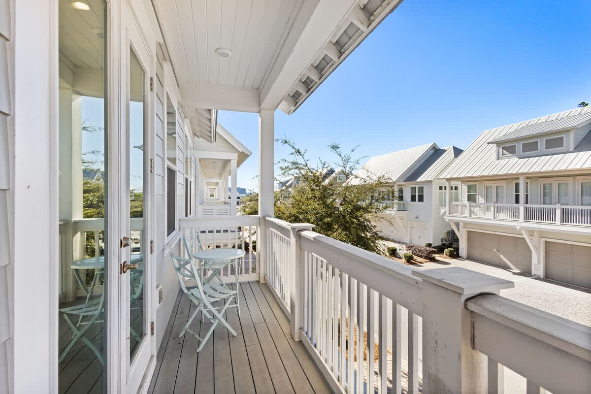 Large balcony spans across the home is the perfect spot to enjoy your morning cup of coffee.