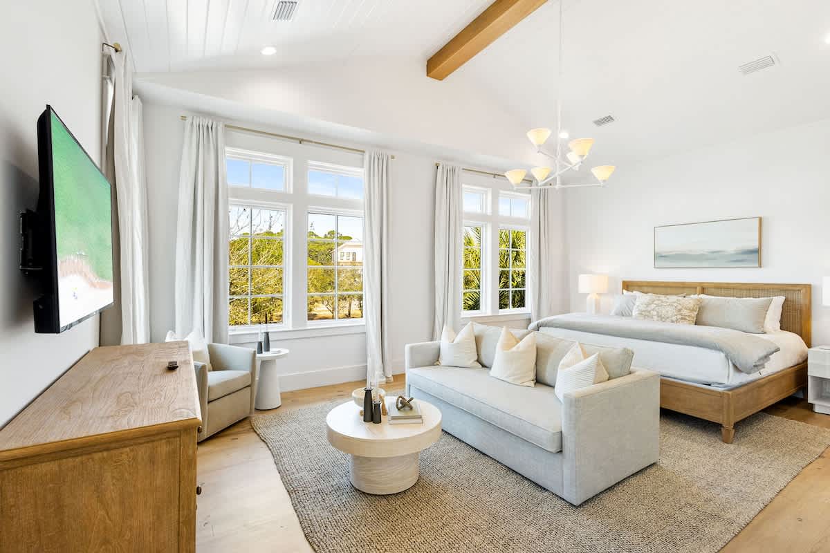 Bedroom #3 features a king bed, a smart tv and ensuite.