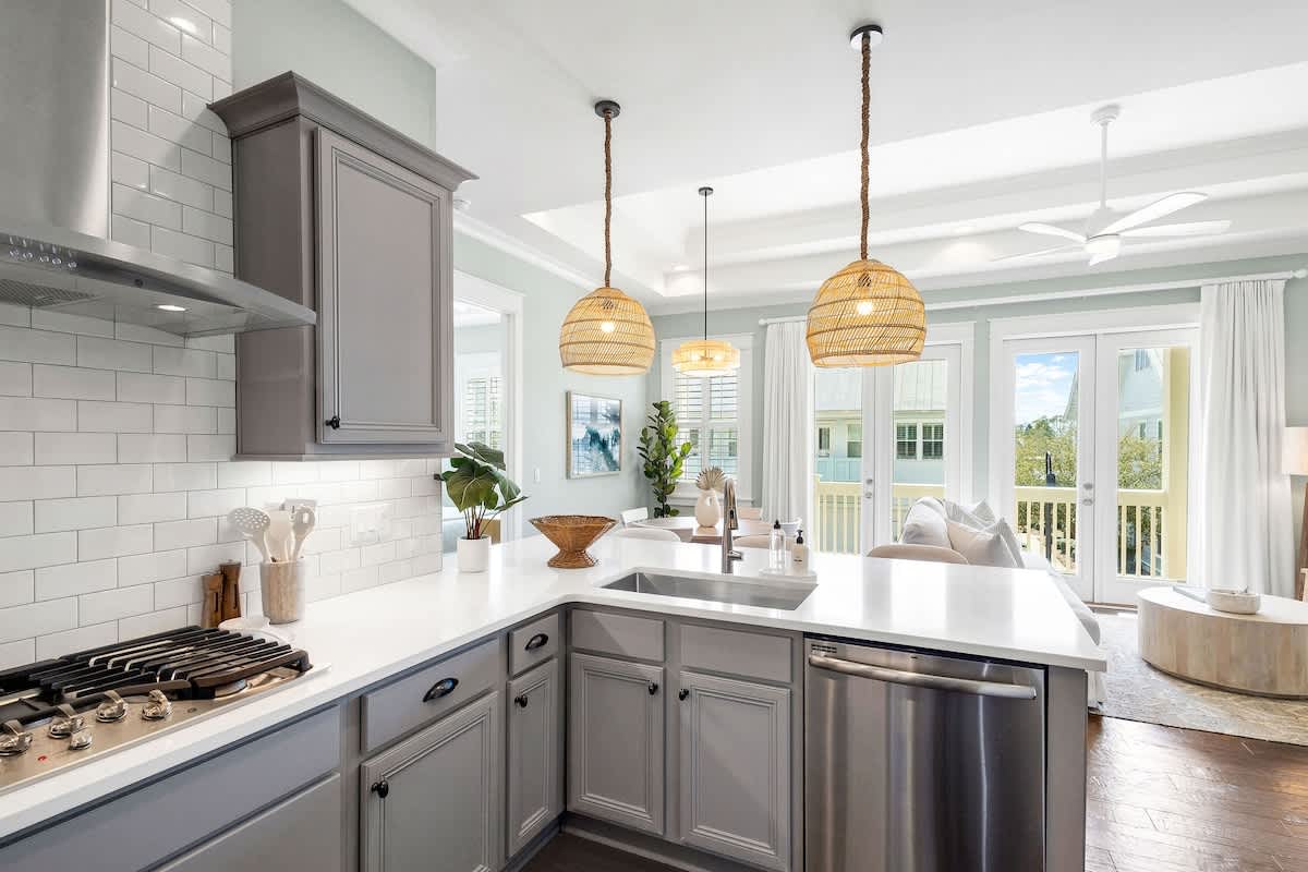 Gourmet kitchen.