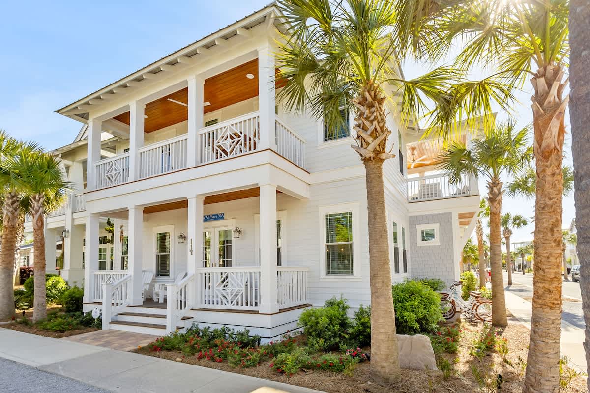 Welcome to Casa Al Mare 30A! Four balconies for relaxing after the short walk home from the pool.