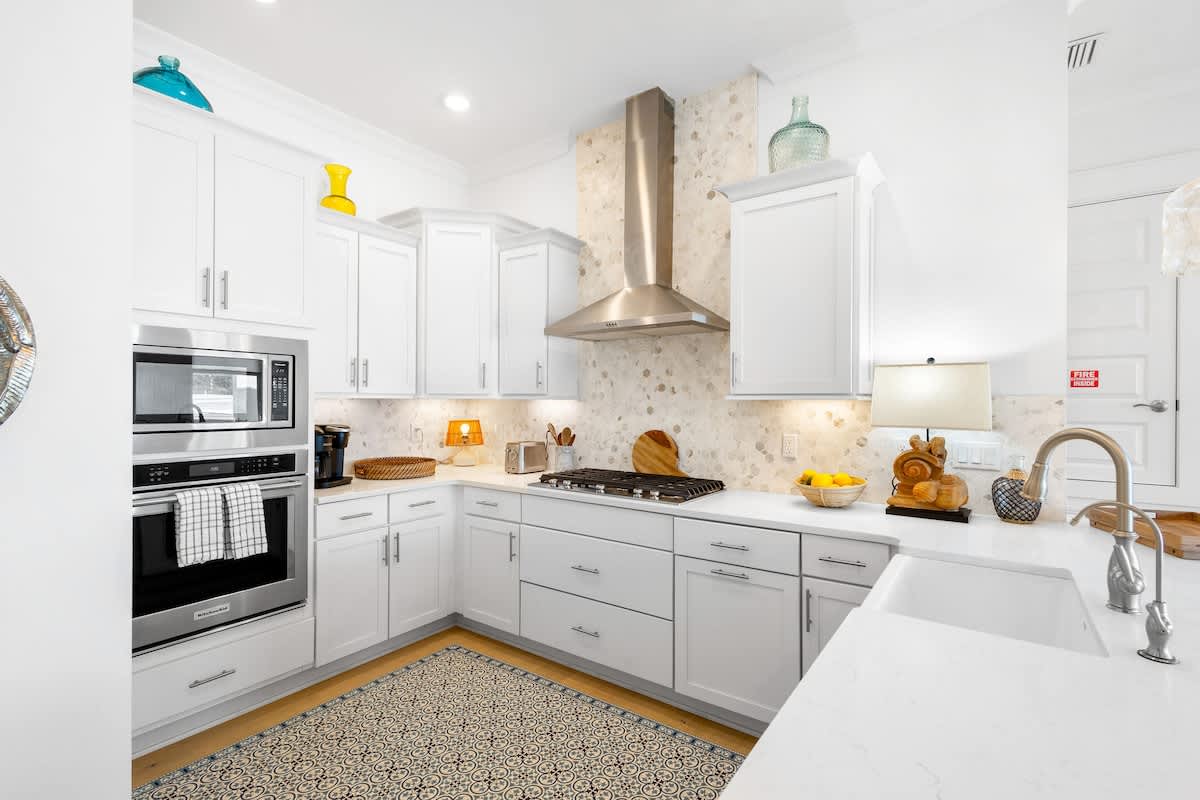 Fully stocked gourmet kitchen. Perfect for cooking together!