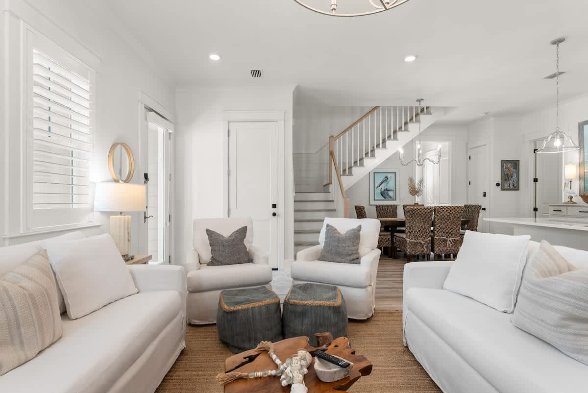 Open concept main floor living space.