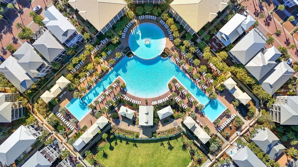 Seacrest Beach 12,000 sq/ft lagoon pool.