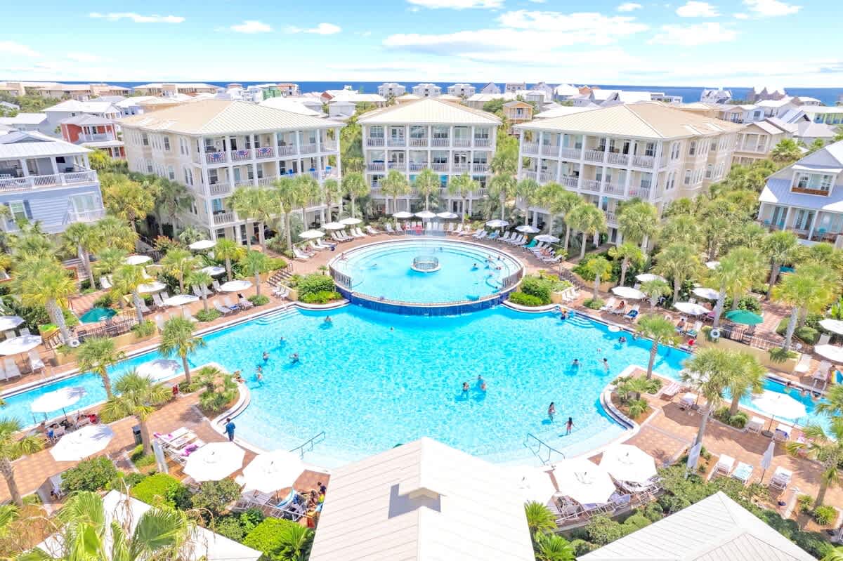 Seacrest Beach 12,000 sq/ft lagoon pool.