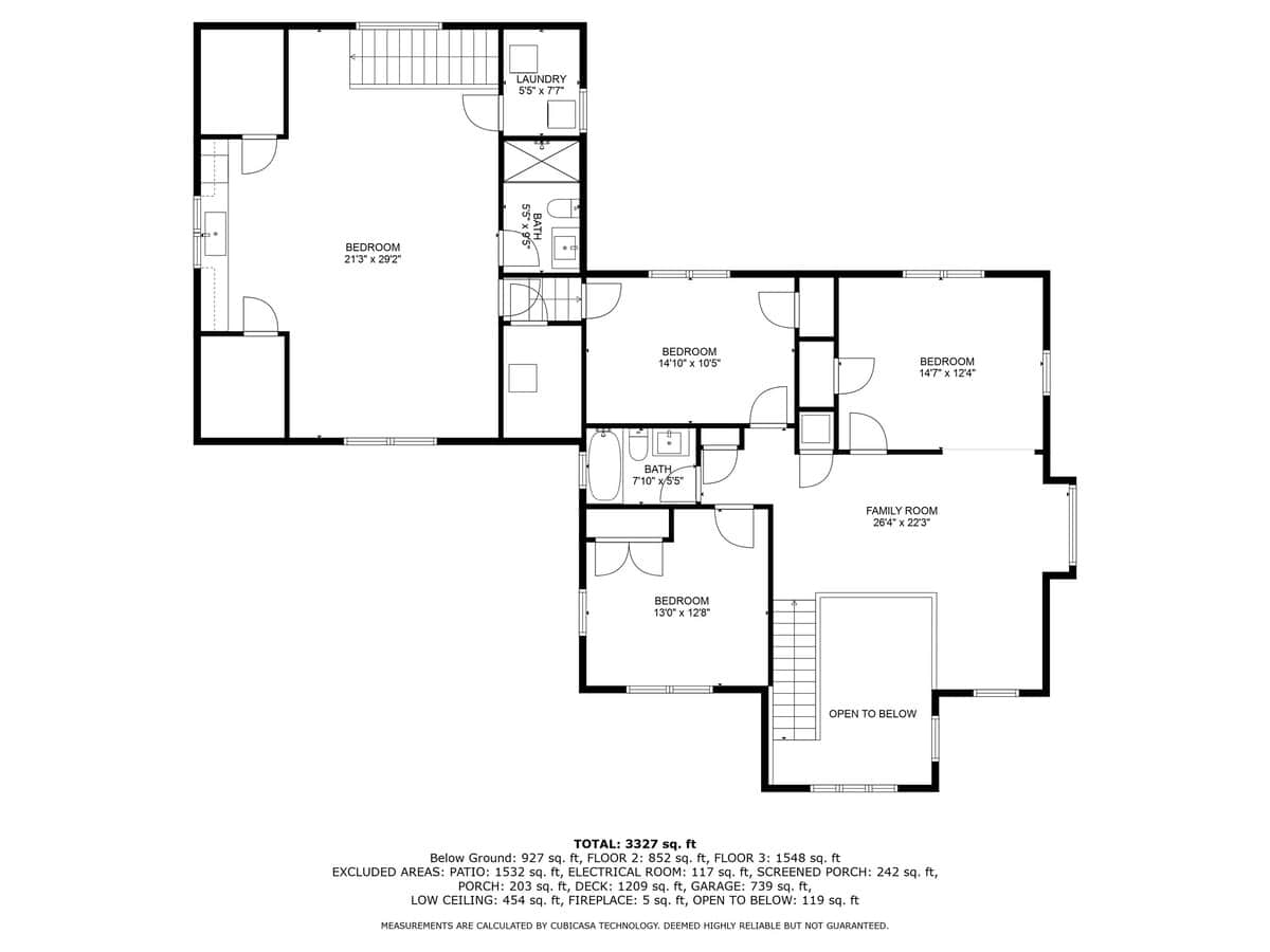 The Moose House's 3rd Floor Lay out