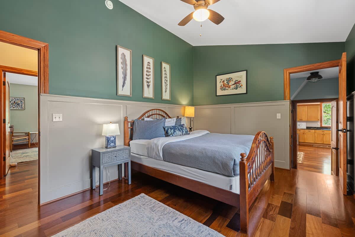 Bedroom 5 is on the upper level & has a queen-size bed