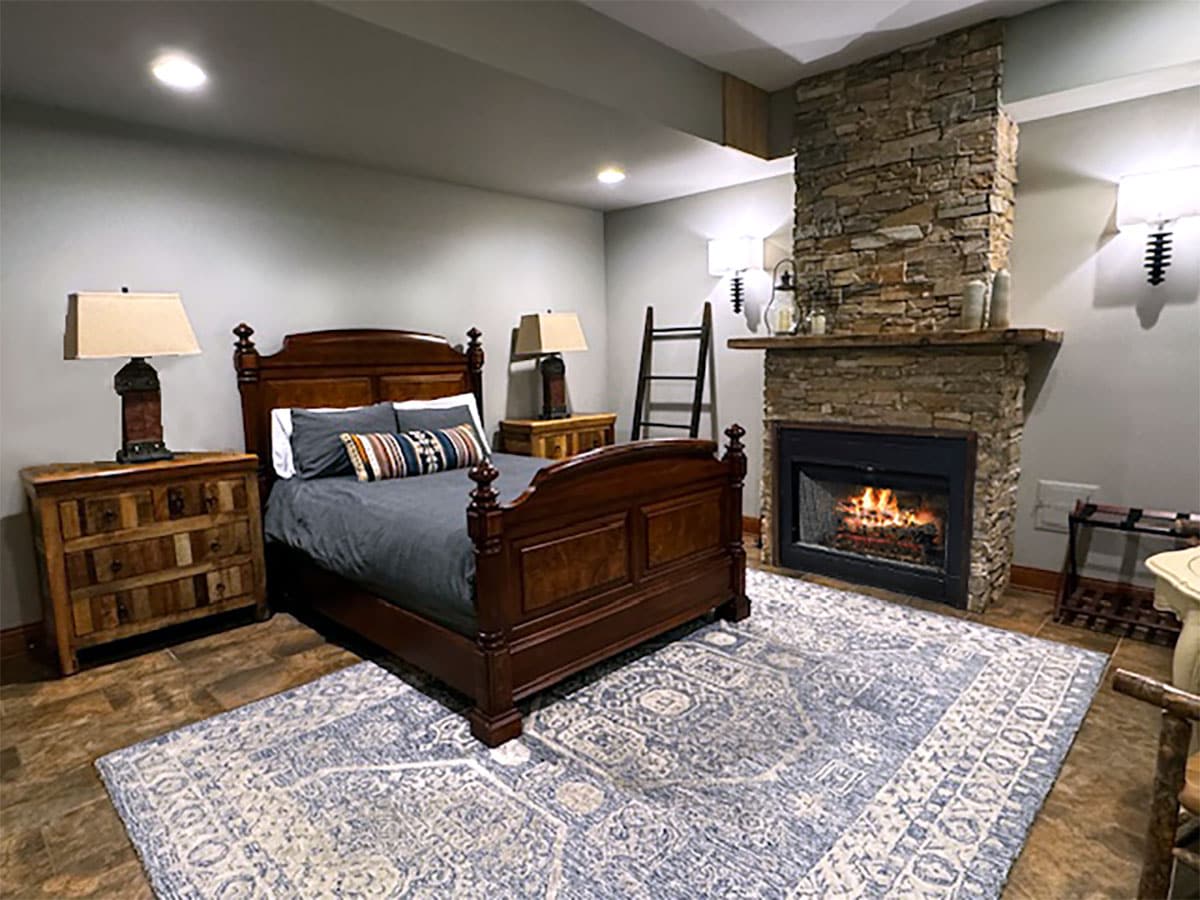 Bedroom 6 is on the lower level & has a queen-size bed.