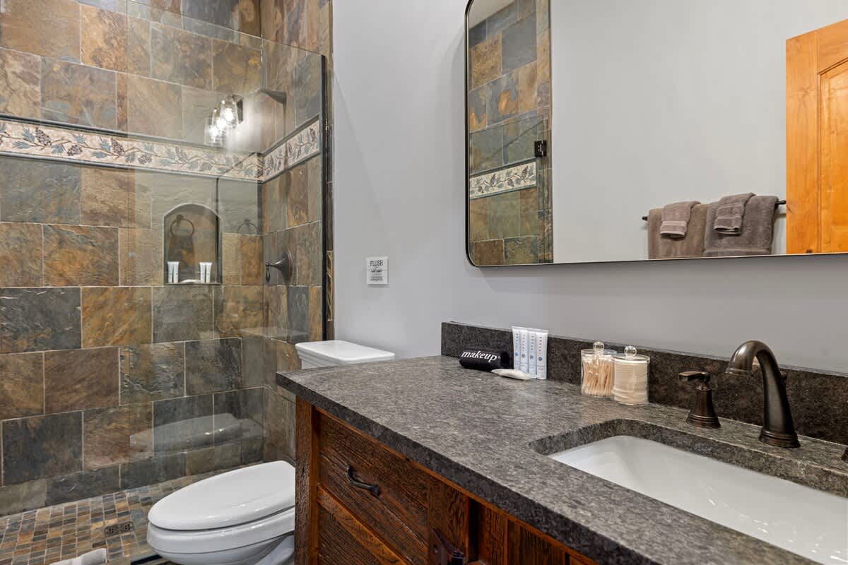 Every bathroom is fully upgraded with richly appointed features.