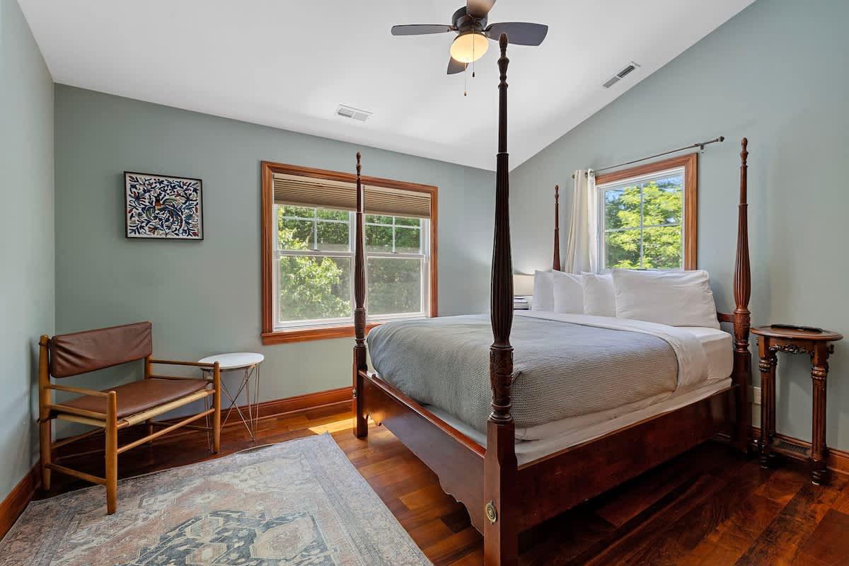 Bedroom 4 is on the upper level & has a queen-size bed