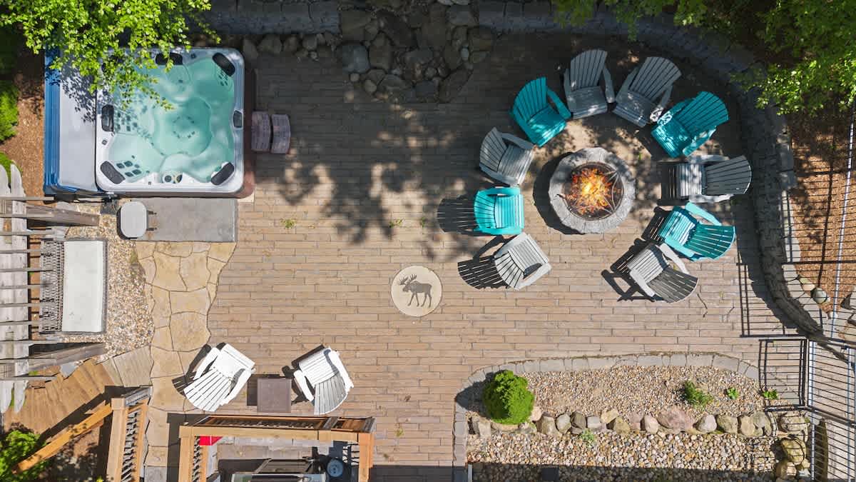Gathering around the Moose House's firepit is a real treat!