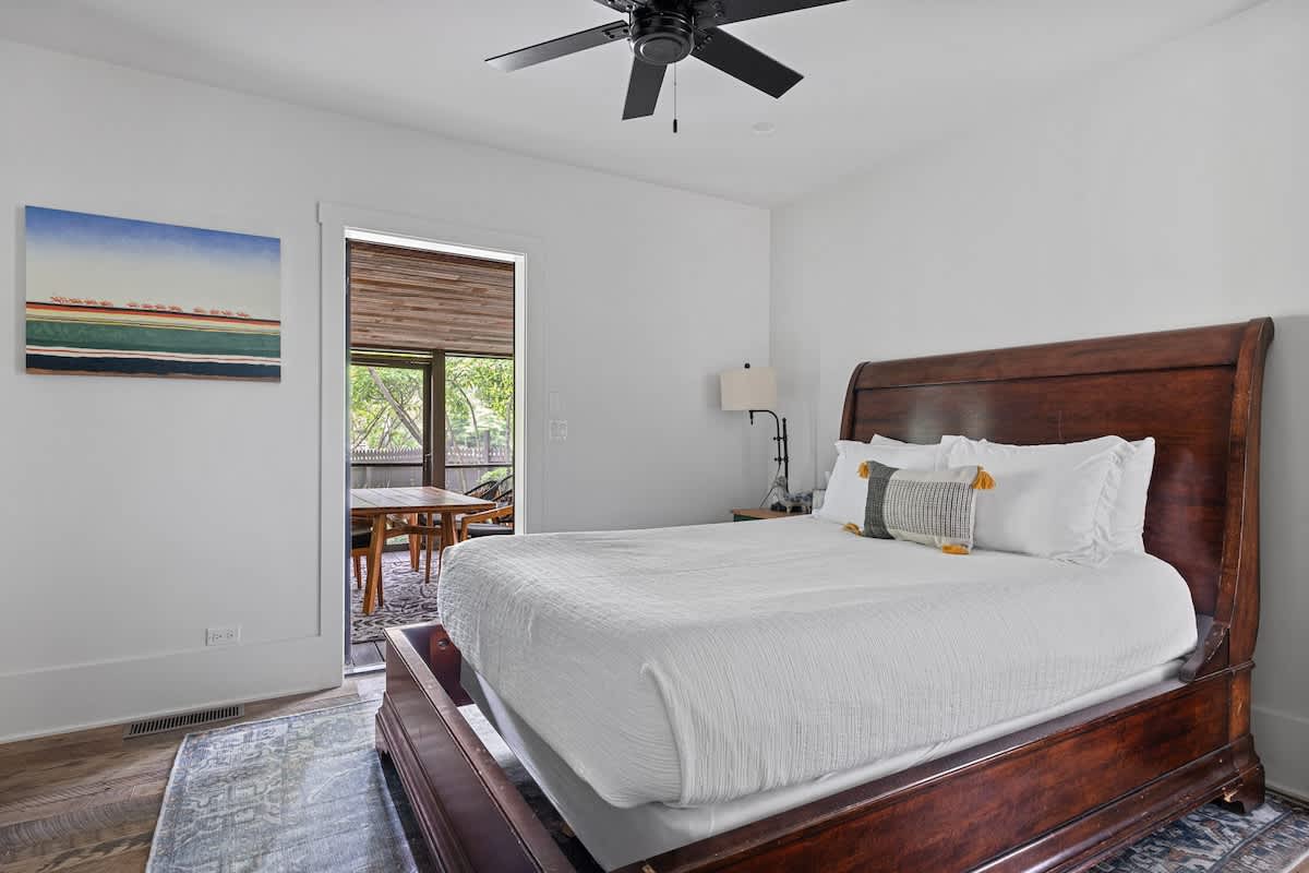Bedroom 2 is in the main level & has a queen-size bed.