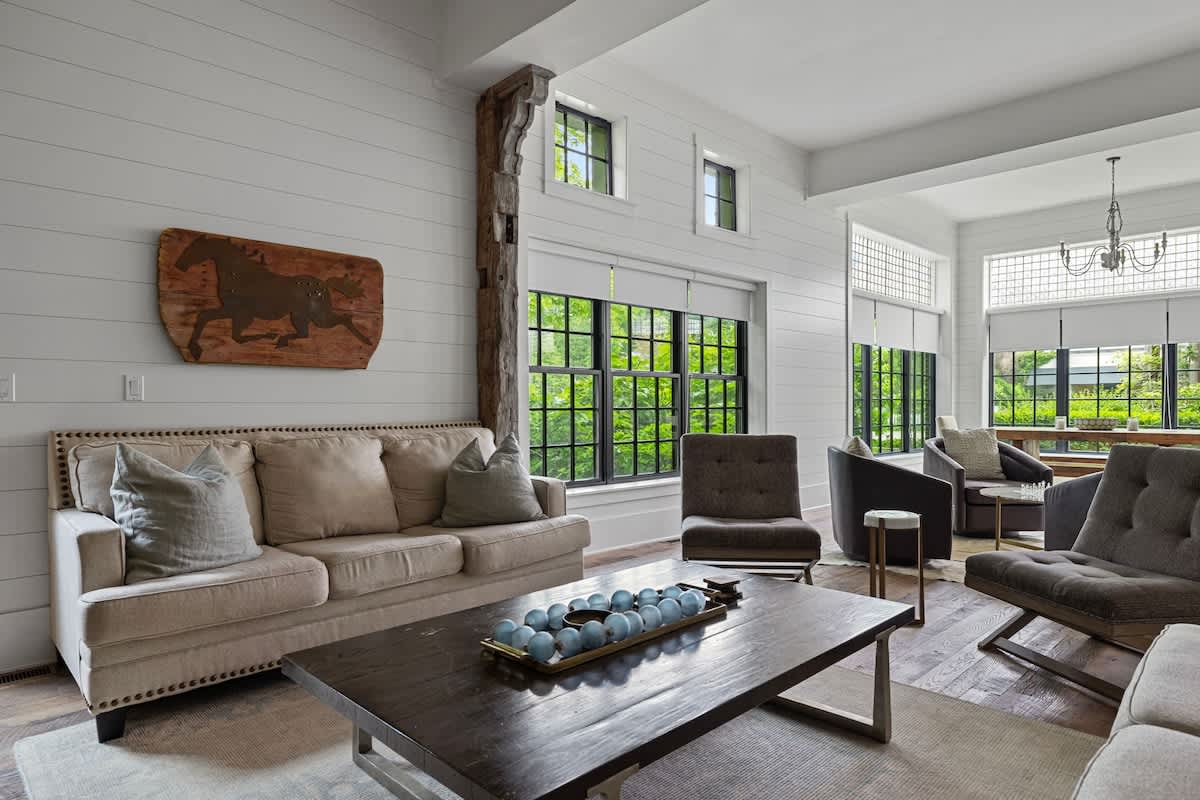 Luxury furnishings define every social space.