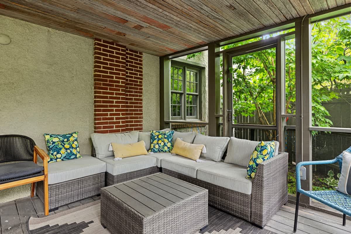 The Black Door Bungalow’s outdoor living spaces are amazing, too!