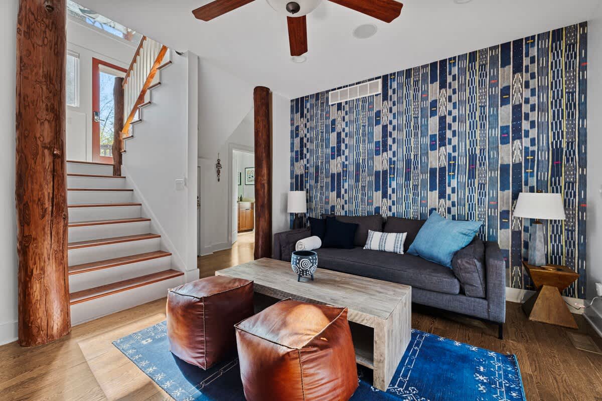 A second living area downstairs is a great spot to kick back and relax.