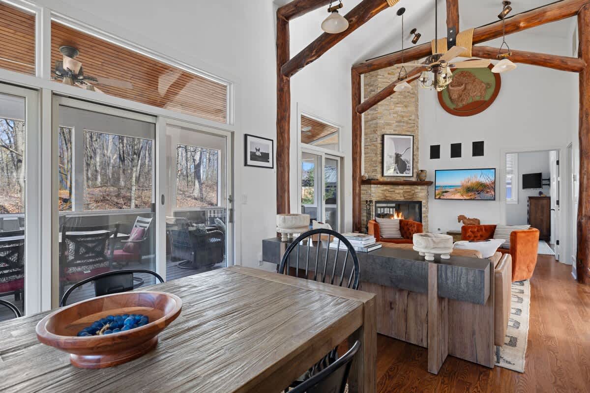 Open sightlines to the dining and living rooms mean no lonely chefs at Wild Horse Run.