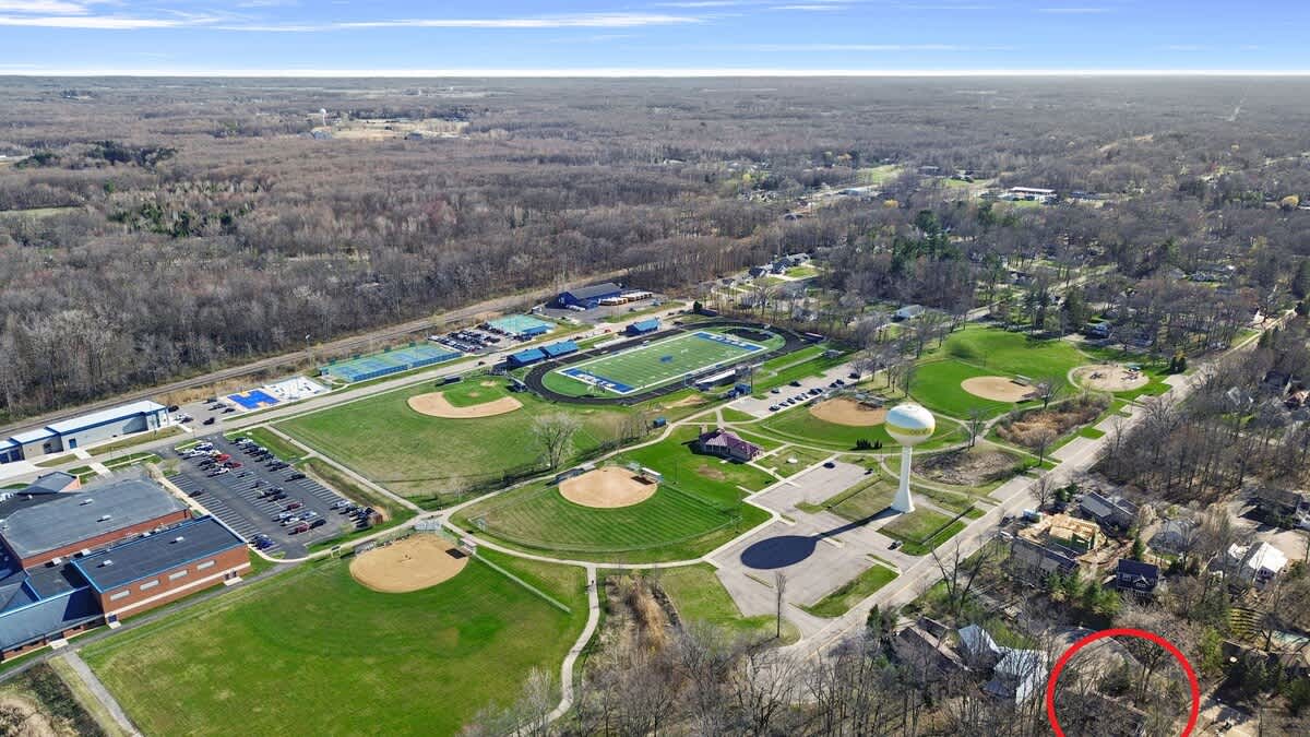 This aerial view shows the proximity you'll have to a fun local sports complex.