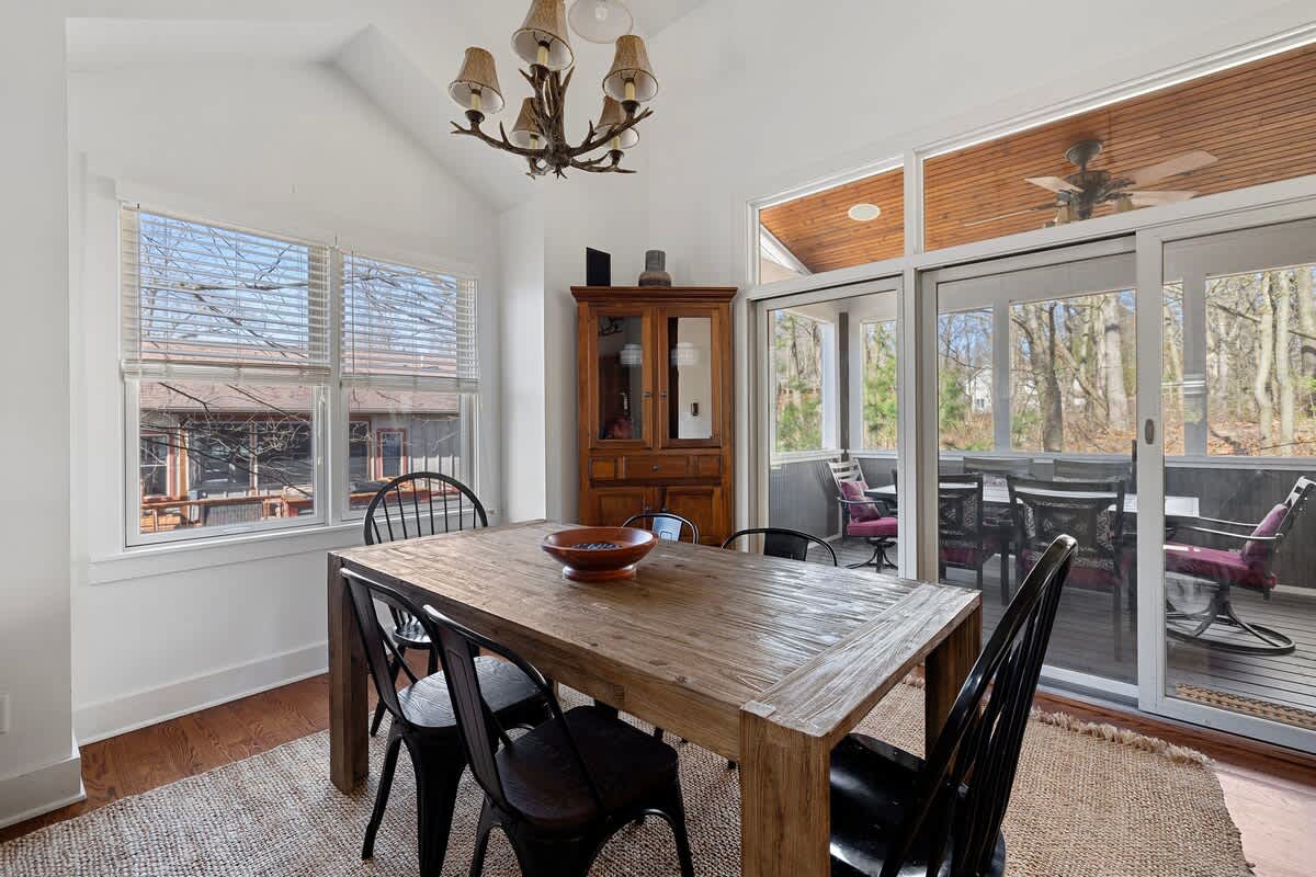 Multiple dining areas are ideal for entertaining extended family & guests.