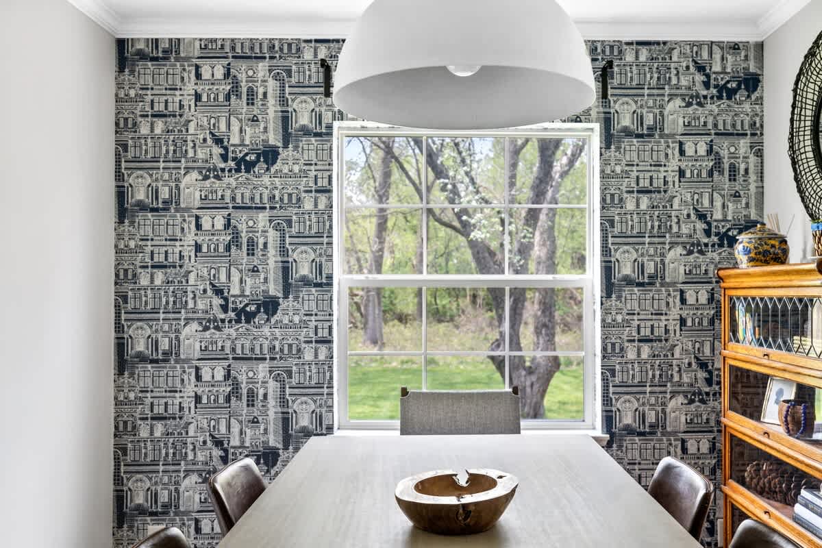 Whether an intimate breakfast or family dinner, this stylish dining room has you covered.