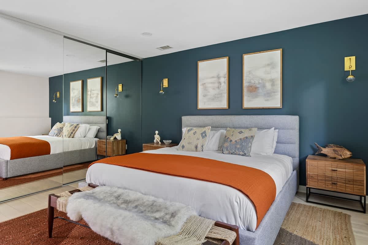 There is plenty of closet space for tucking away travel items.