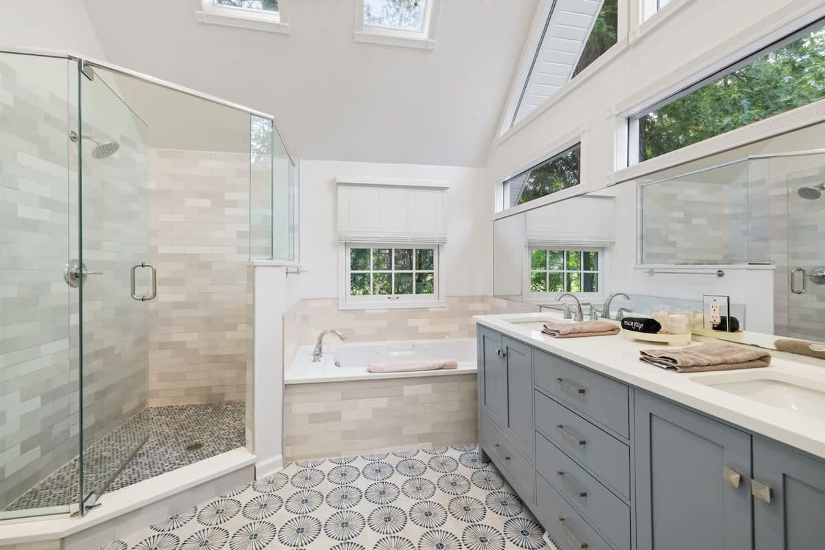 The main ensuite bath is a relaxing sanctuary.