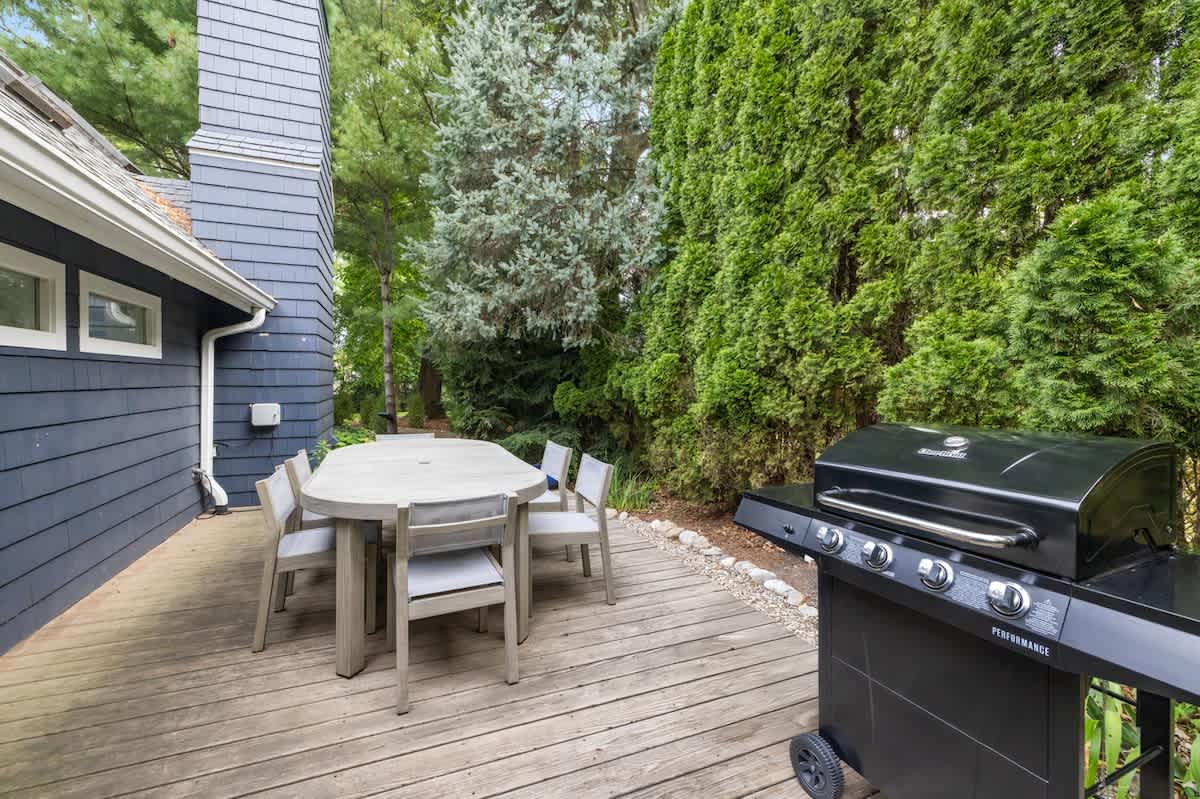 Cookout ready—your private deck with BBQ and dining.
