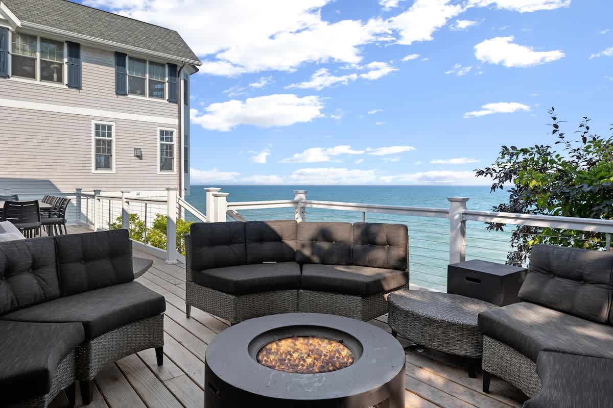 Ocean breeze, warm fire, and good company - the perfect evening setup!