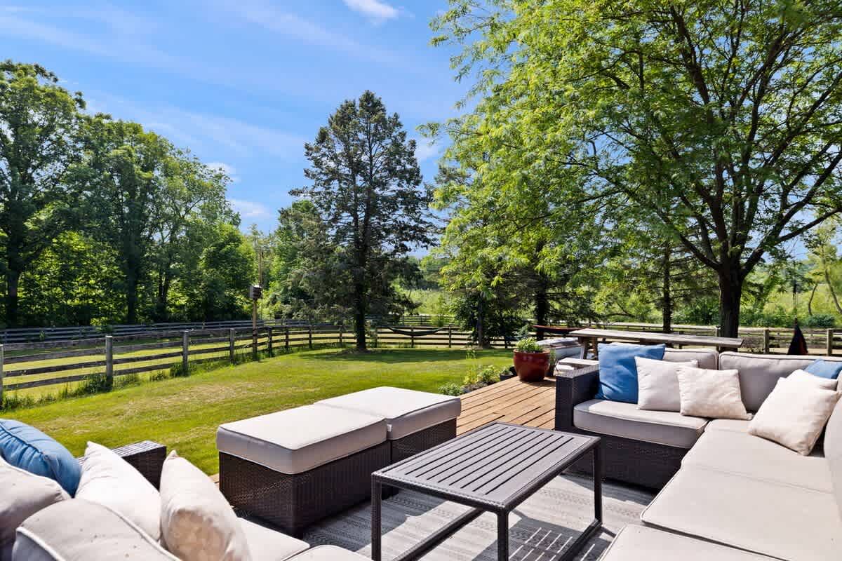 Step outside and take in the breathtaking views of the surrounding Indiana farmland.
