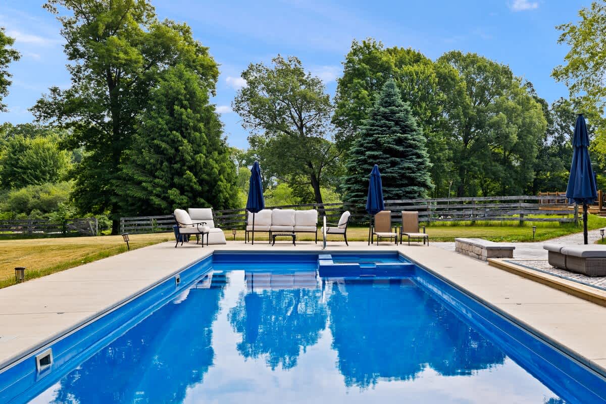 Take a refreshing dip after a day exploring the farm.