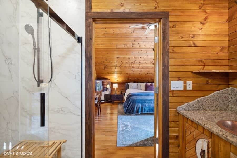 Start your day with a refreshing shower in the stylish and modern en-suite bathroom.