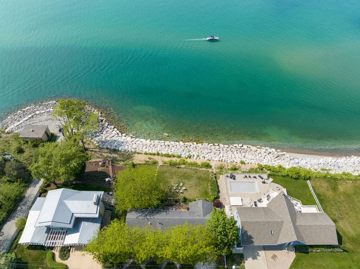 Please note the rocky seawall does not permit swimming in front of the home.