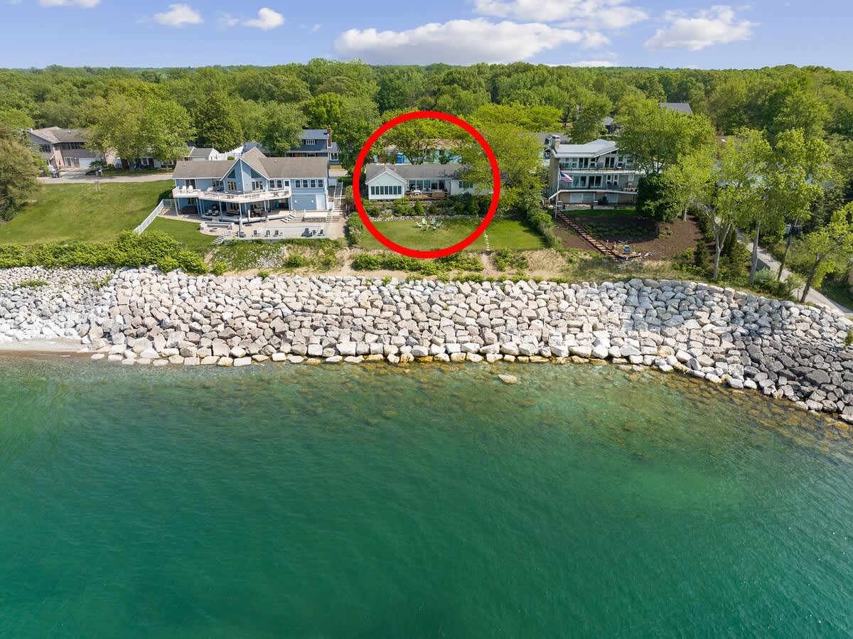 We are directly on Lake Michigan!