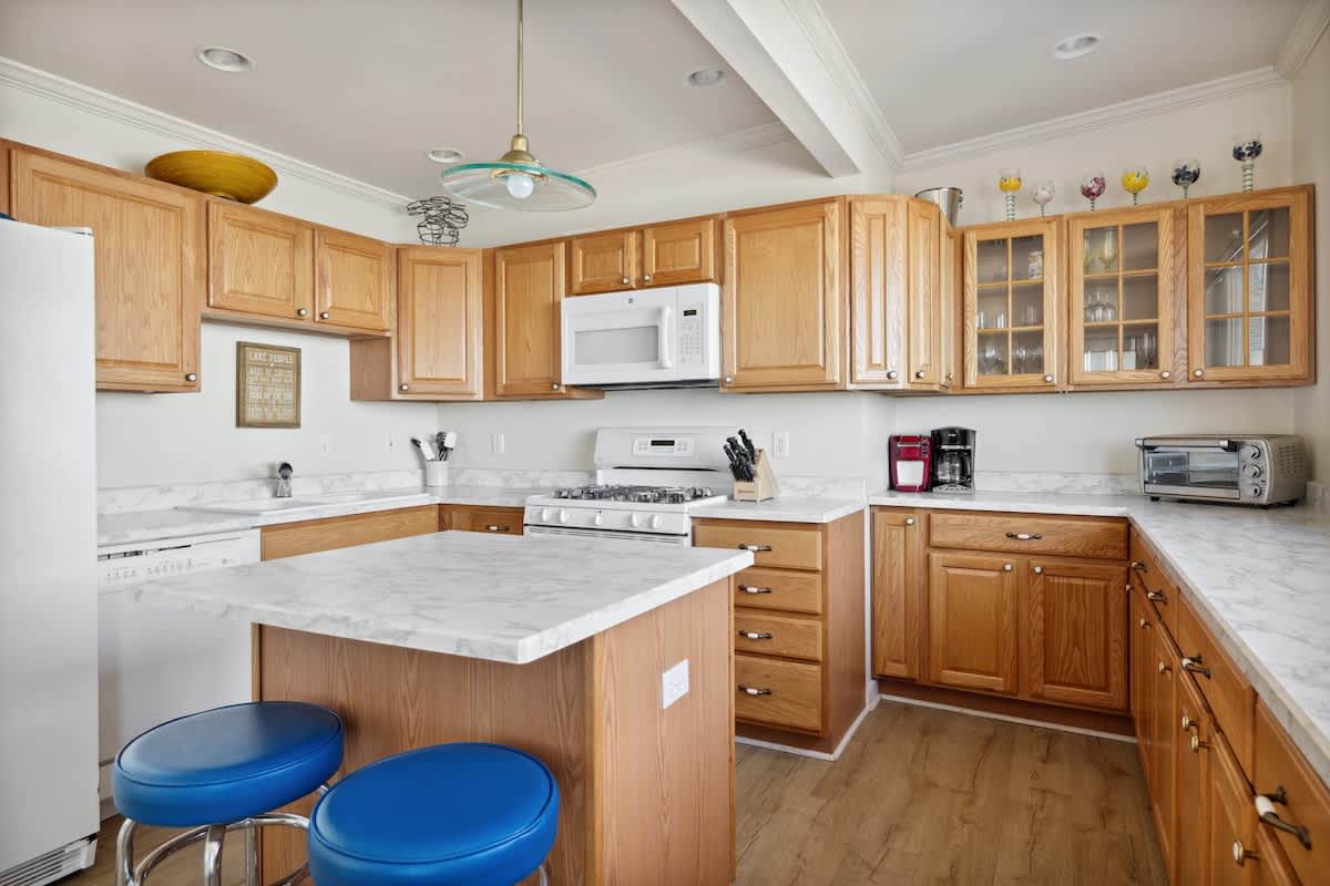 Our kitchen is equipped with a deluxe housewares package.