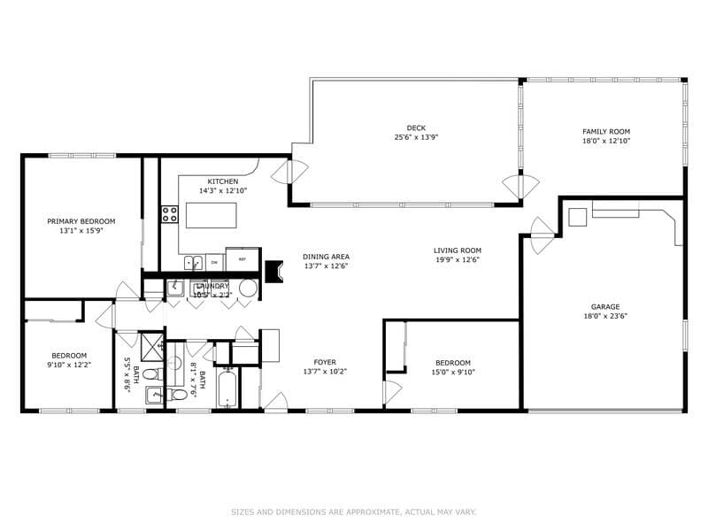 Floorplan for Lake Michigan Getaway.