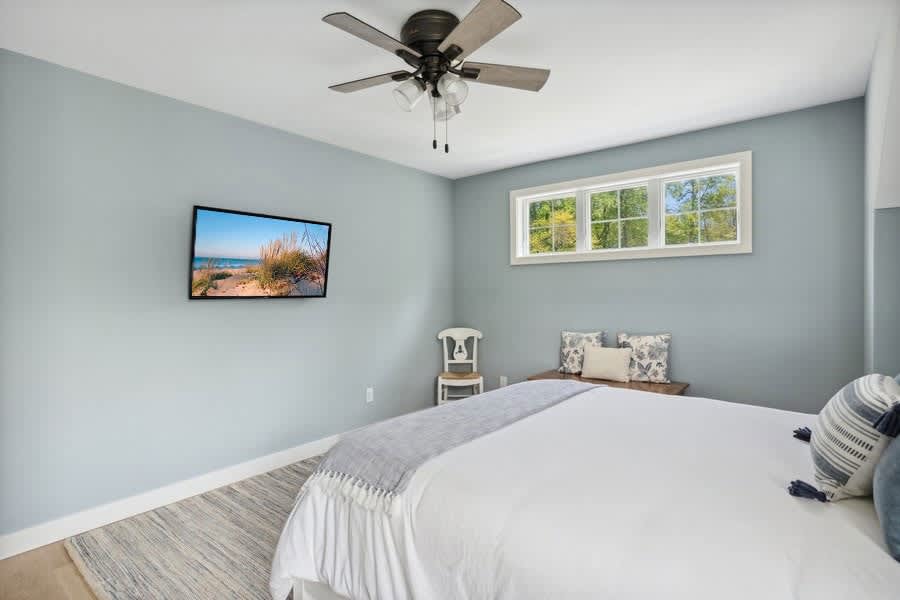 Relax with a movie or your favorite show before nodding off for the night.