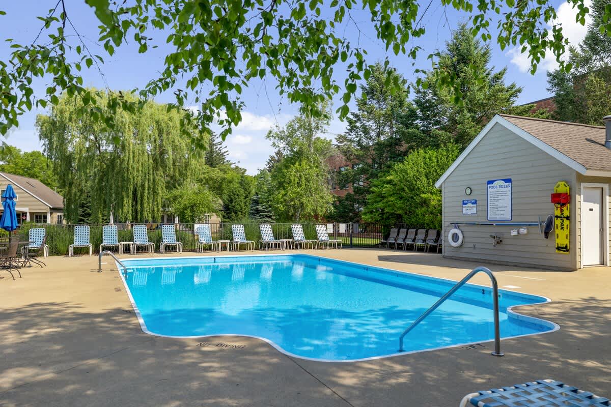 Families always love spending time at the community pool.
