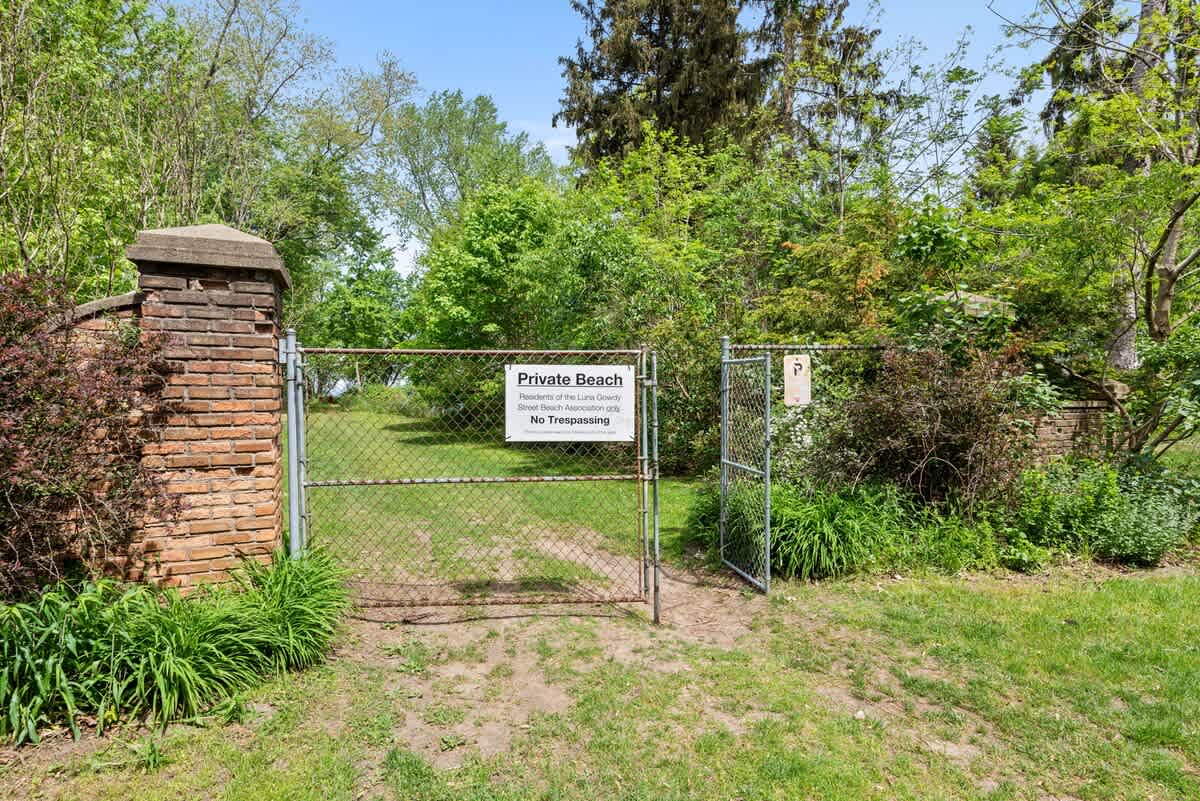 It’s just a short walk to your own private stretch of Lake Michigan beach.