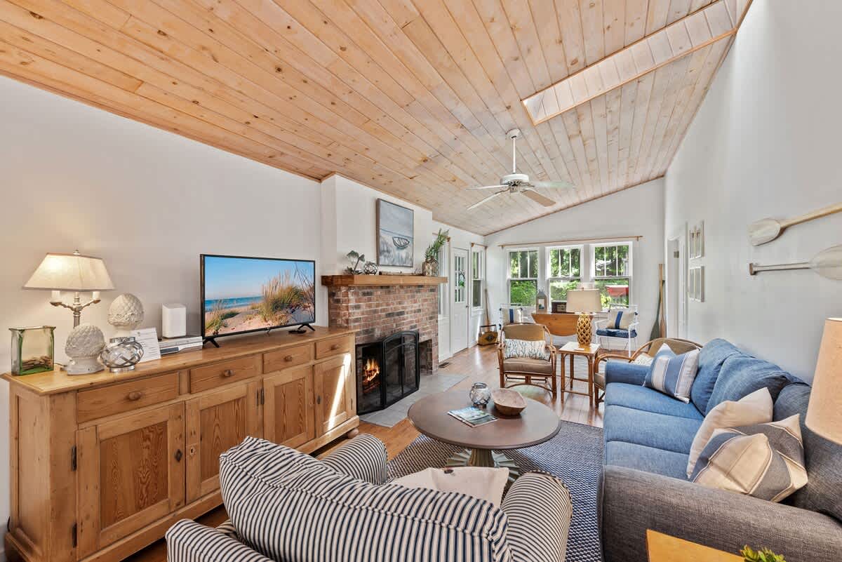 Connect with loved ones in the warm and inviting living area.