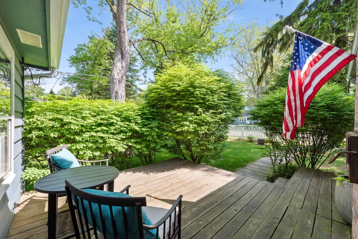 Step outside and enjoy your morning coffee on our lovely private deck.
