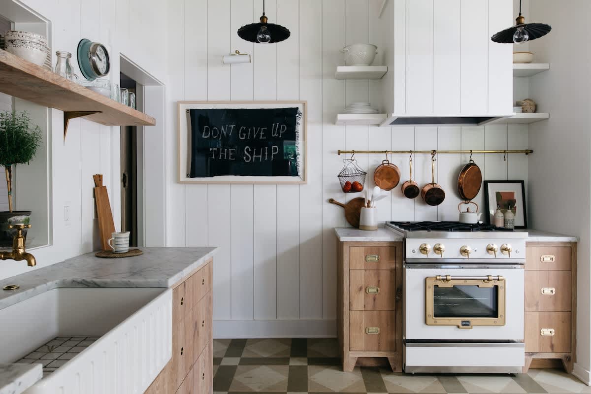 You'll love preparing tonight's vegetables in the generous farmhouse sink!