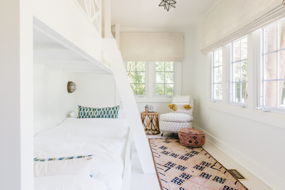 Bedroom 3 has 2 twin-over-full bunkbeds.