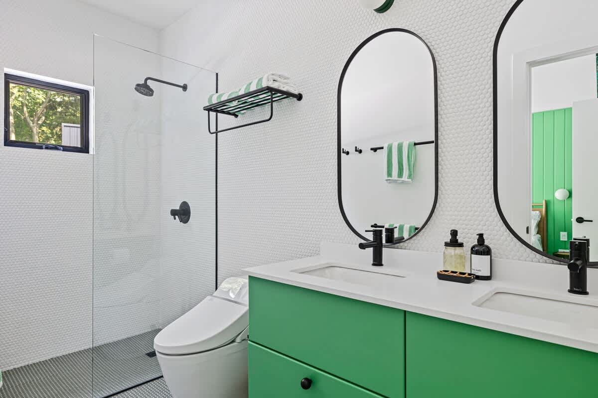 All bathrooms are fresh & bright with modern upgrades, fixtures, and design .
